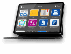 Tablette tactile avec apps Xerox et ConnecktKey